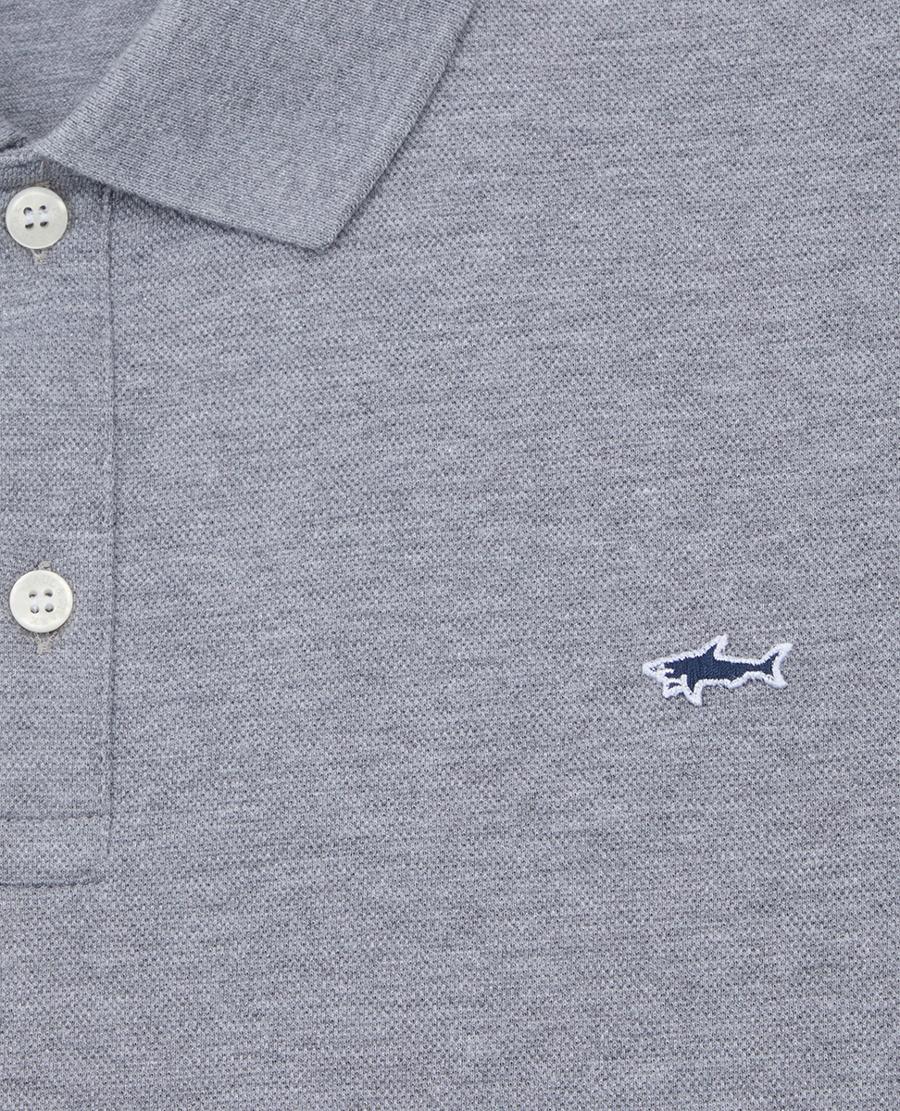 C0P1013 - Pique polo korte mouw met shark logo borduur