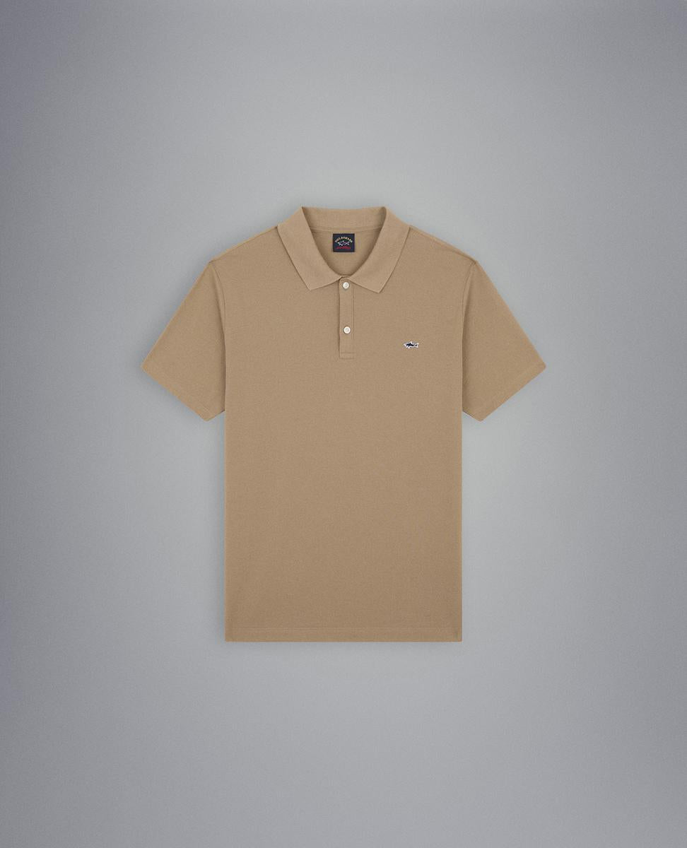 C0P1013 - Pique polo korte mouw met shark logo borduur