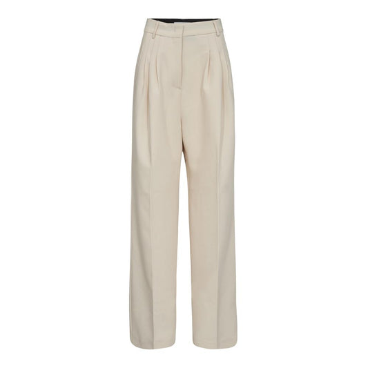 31148 - Vola pleats pantalon met bandplooi