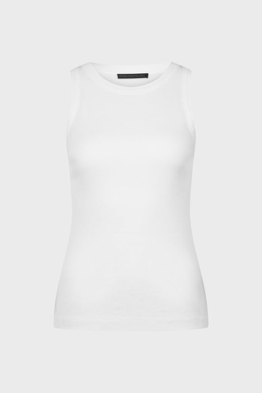 520026 Olina - Tank top met rib structuur