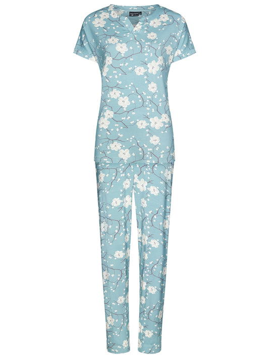 25241-309-2 - Viscose aop bloem pyjama aangeknipt mouw