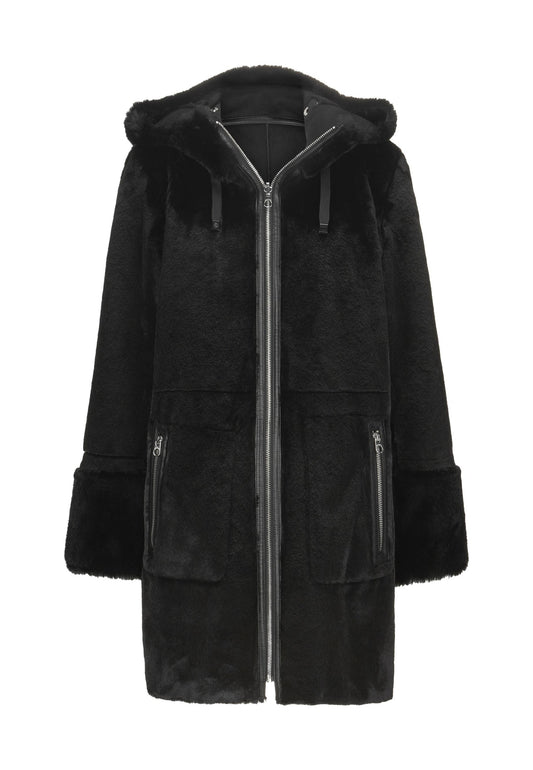 43084631400 - MSMaggy resersible lammylook coat met capuchon