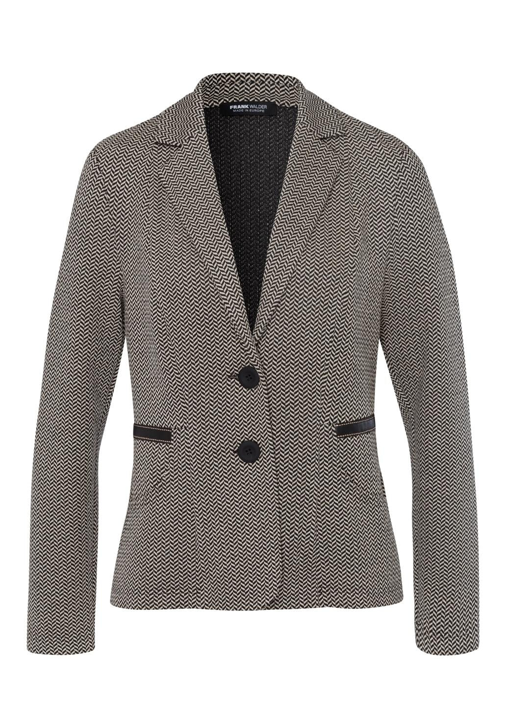 309303 - Jersey blazer met visgraat dessin