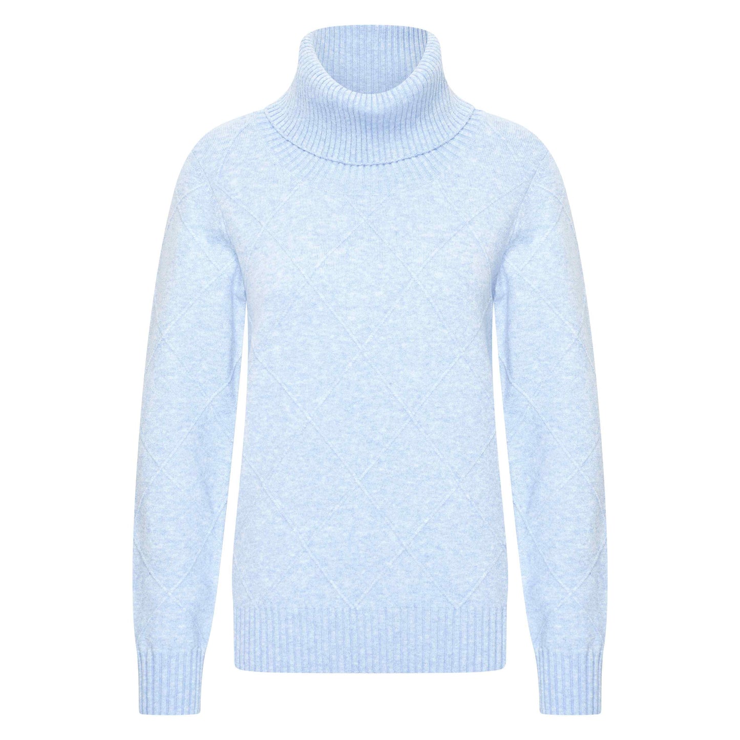 Melina - Pullover met losse col en ingebreide ruit