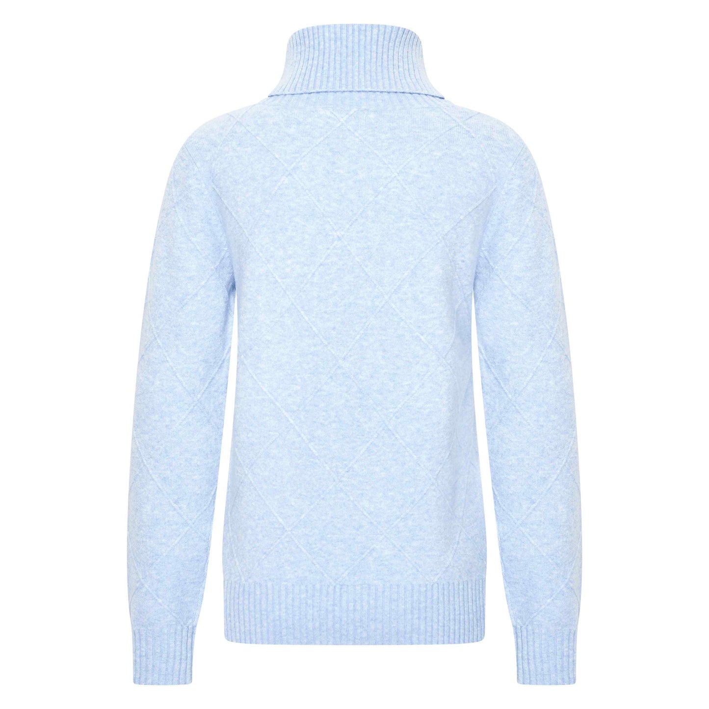 Melina - Pullover met losse col en ingebreide ruit