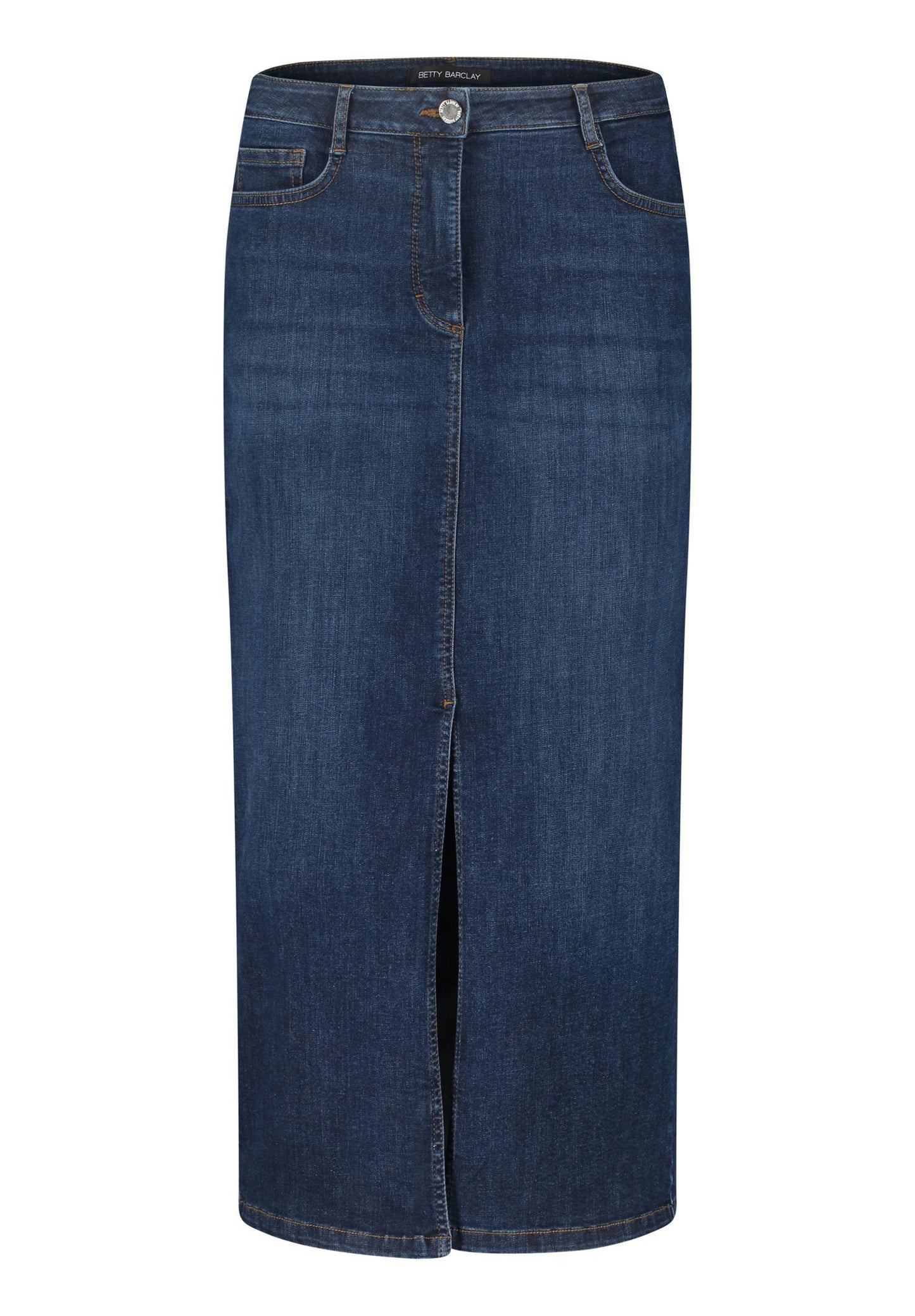 9377 2895 - Midi jeansrok met split voor