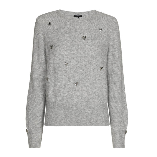 4237 - Pullover met metalen hartjes