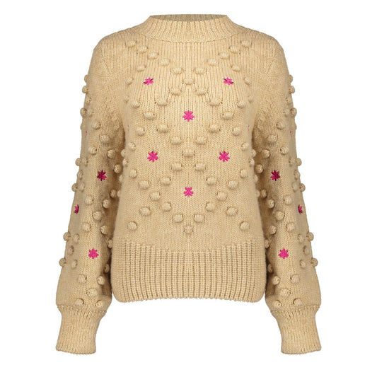 44550-23 - Pullover met dots en embroderie