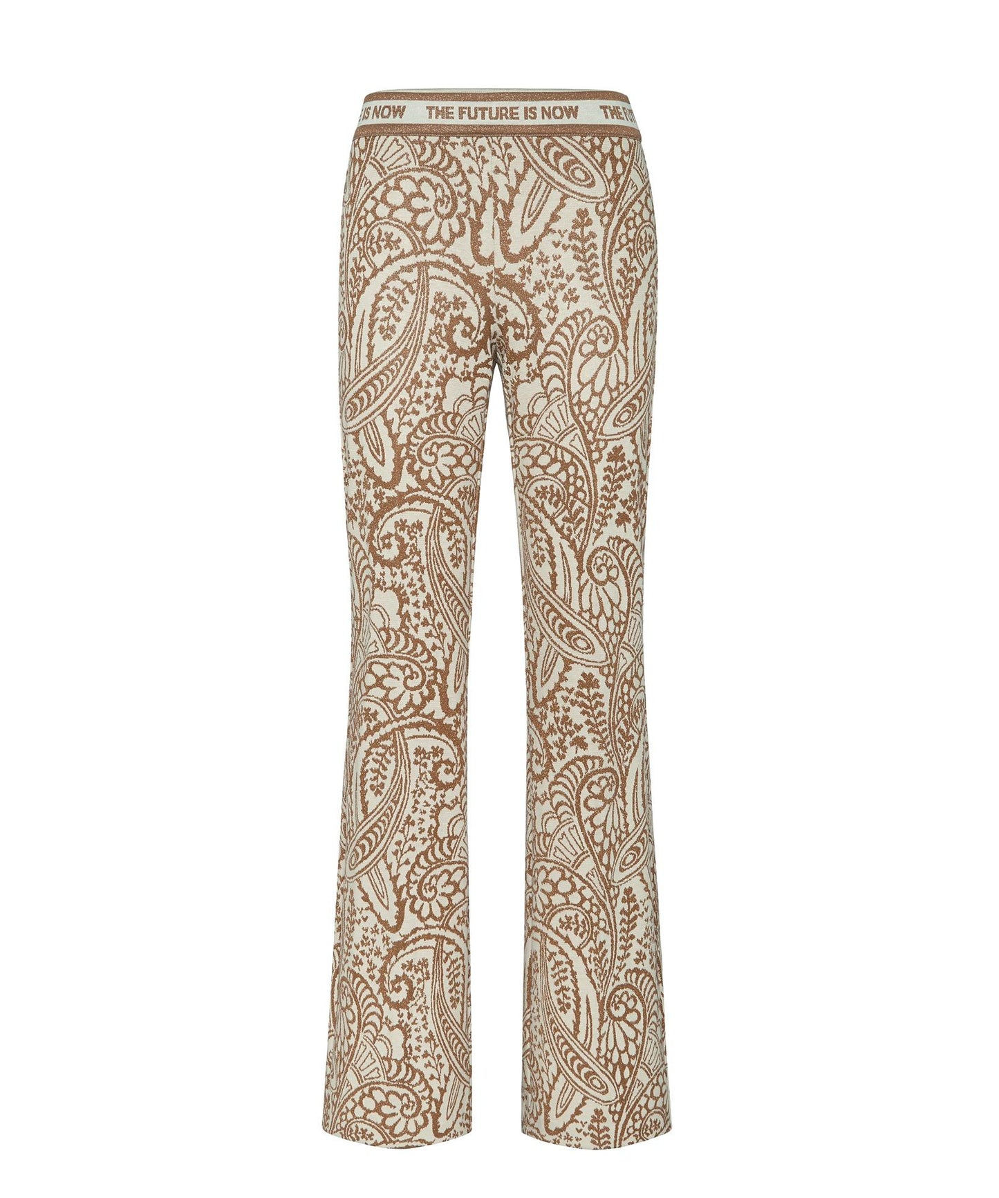 6667 0378-14 L34 - Francis jersey flared lurex paisley pant