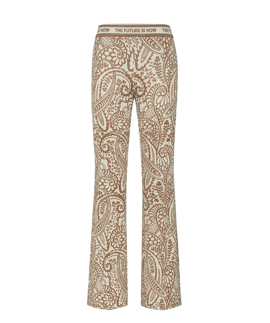 6667 0378-14 L34 - Francis jersey flared lurex paisley pant