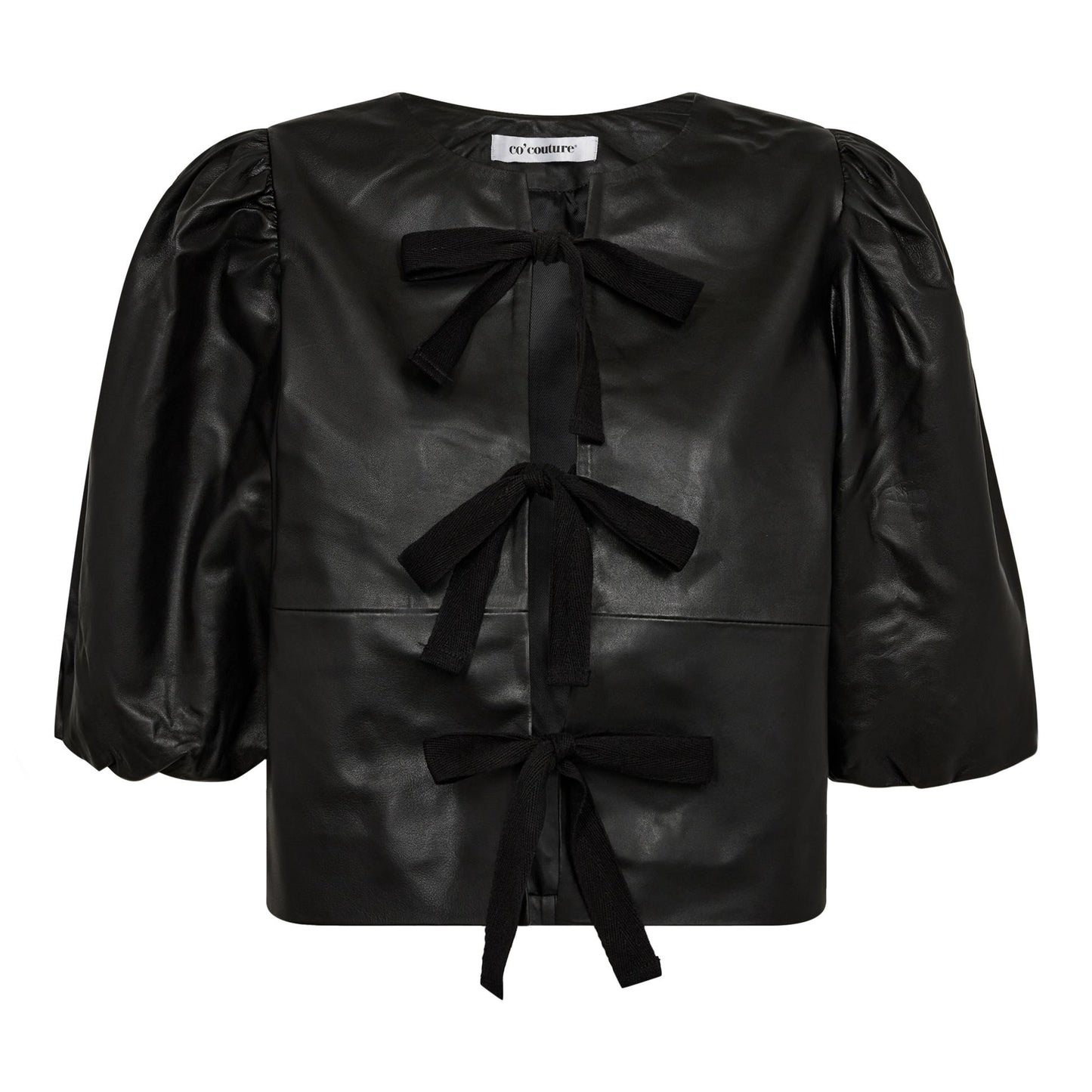 35591 - Phoebe leather bow blouse