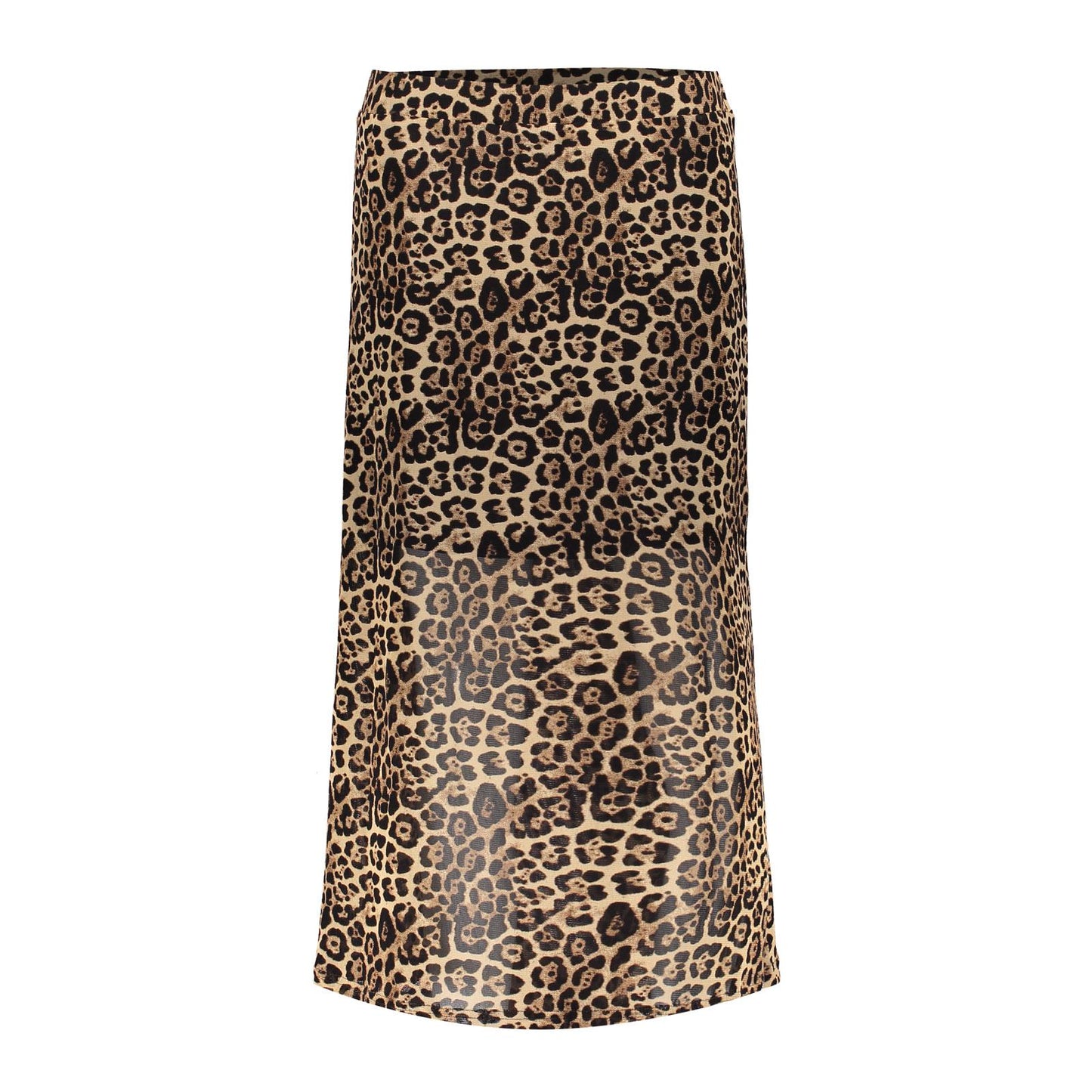 46832-14 - Midi mesh rok met animal dessin