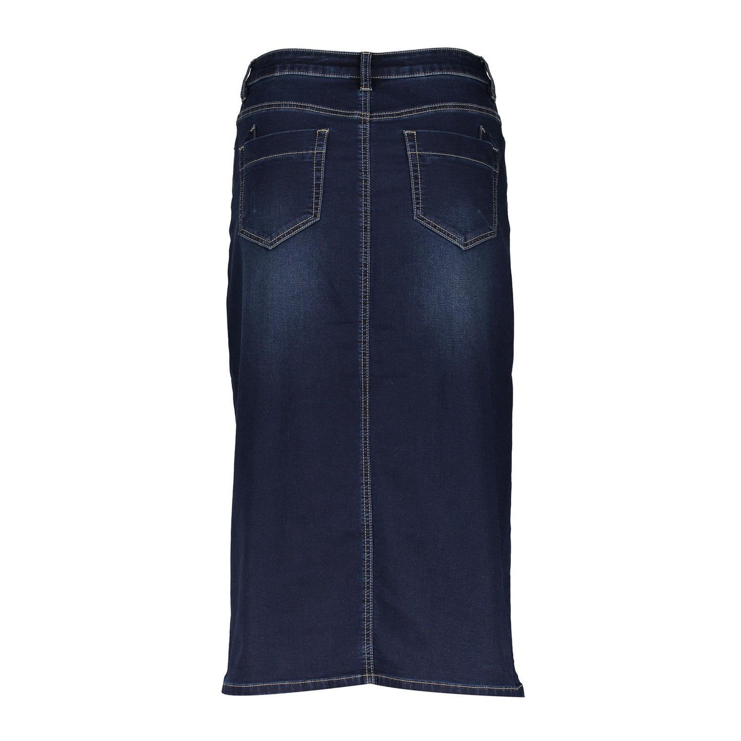 46802-10 - jogg jeansskirt midi met split voor