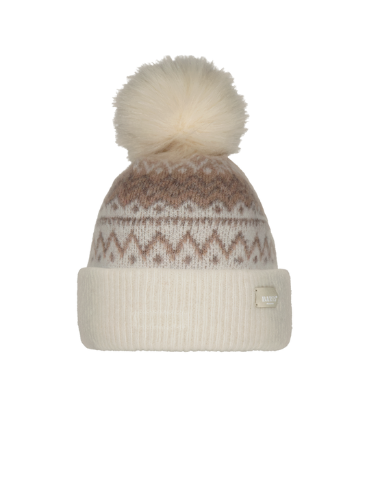 3703 - Woodstar - beanie met dessin en pom