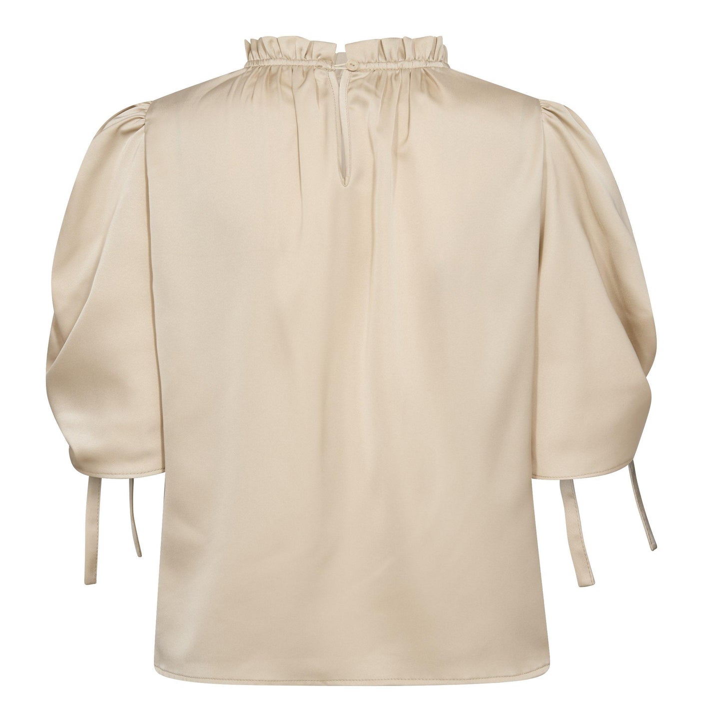 35690 - Adna glanzende blouse met plooidetails