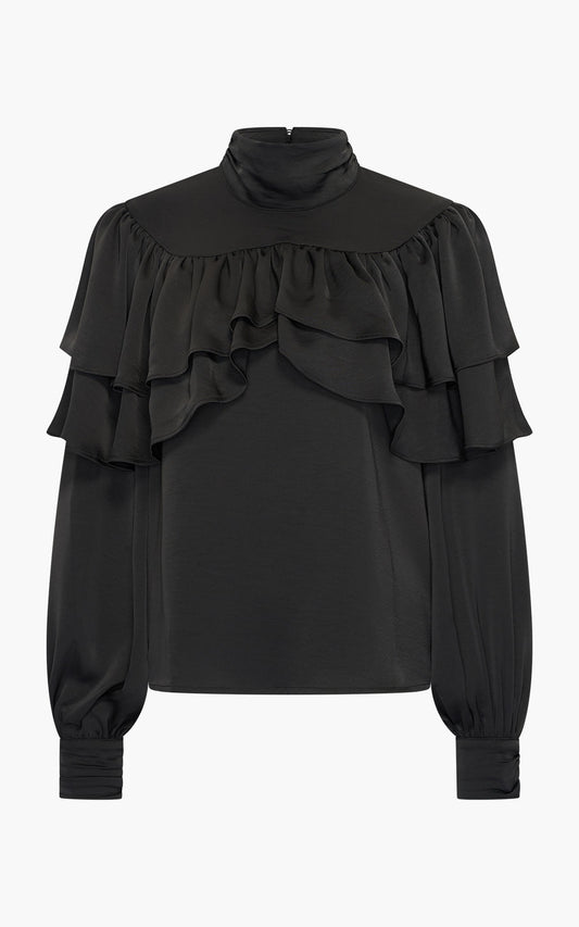 Merle - Blousetop met ruffles