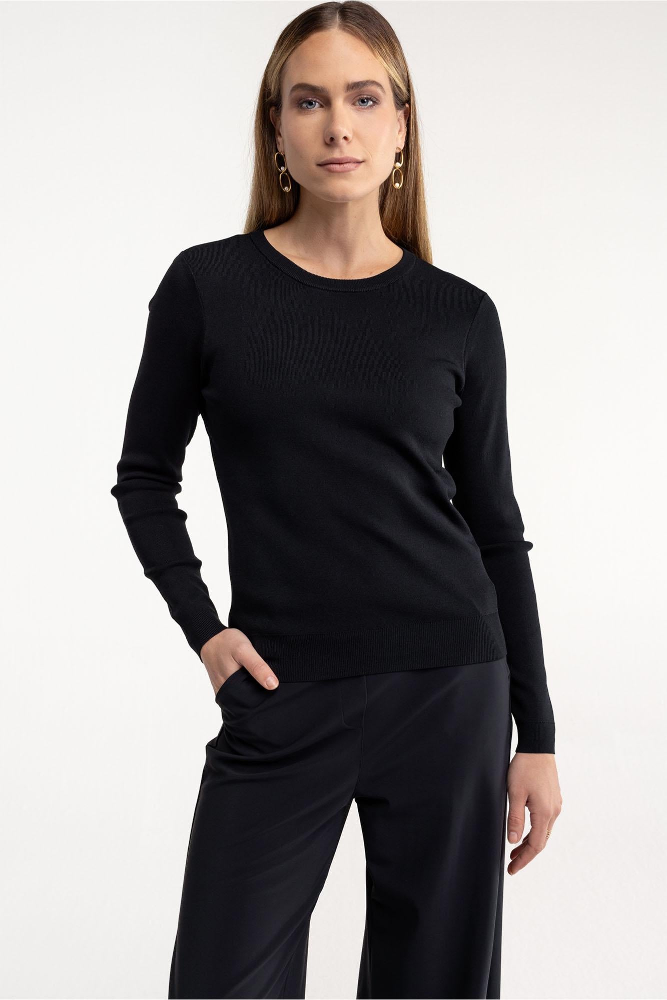 91520 - Lana pullover ronde hals van harde viscose