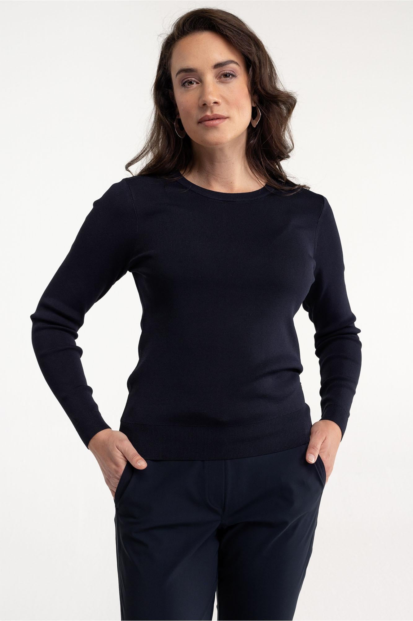 91520 - Lana pullover ronde hals van harde viscose