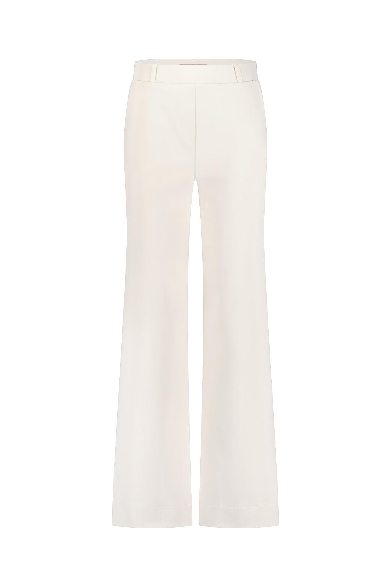 94801 - Lexie bonded trousers super wide leg met riemlusje