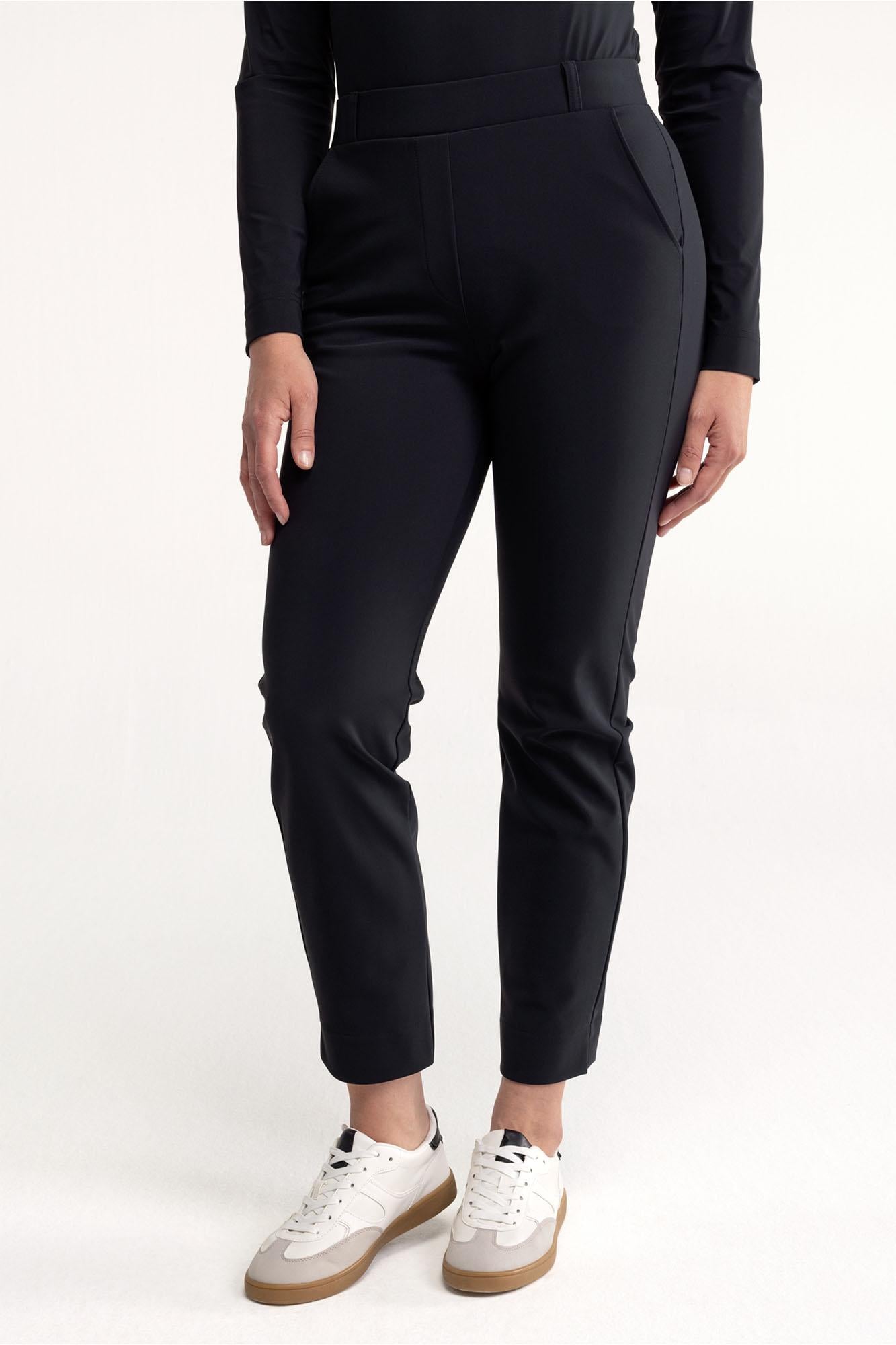 94819 - Anne rechte bonded trousers met steekzak