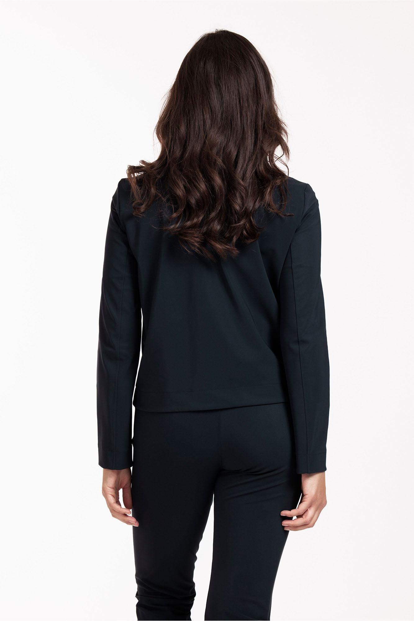 94822 - Claire bonded jacket met opgestikte zakken