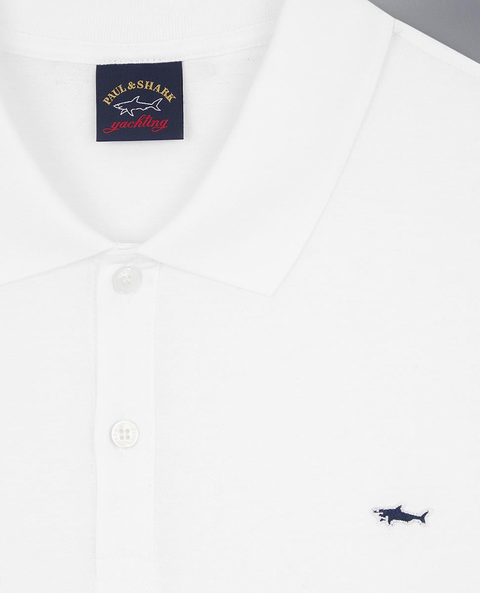 C0P1013 - Pique polo korte mouw met shark logo borduur