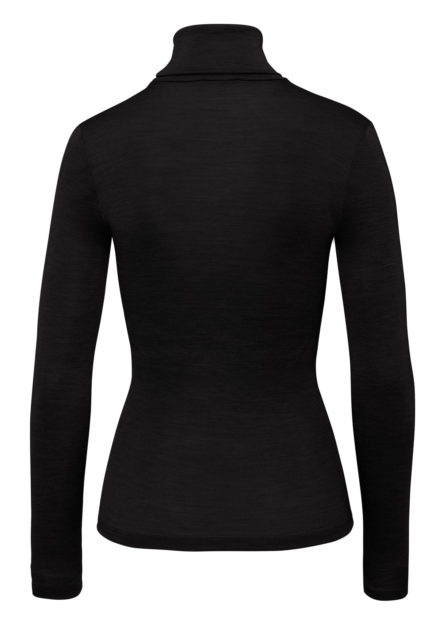 071423 - Woolen silk - top met lange mouw en turtle hals